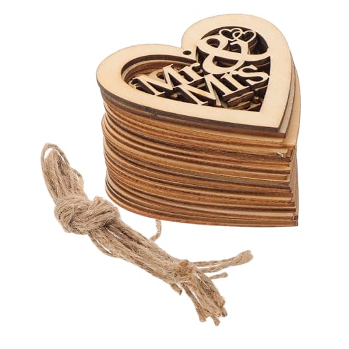 Lurrose 1 Satz Hochzeitsdekoration Aus Holz Holzscheiben Selber Machen Holzausschnitte Zum Basteln Holzherzen Zum Basteln Herz- Bastelsets Zum Valentinstag Beige Hölzern 20st von Lurrose