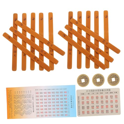 Lurrose 1 Satz I-ging-hexagrammstab Aus Bambus Weissagungsmünzen Vintage Bambusstäbe Taoismus-stab Ich Ching Traditionelle Wahrsagerute Chinesische Bambusstöcke Taoismus-stick Beige Bambus von Lurrose