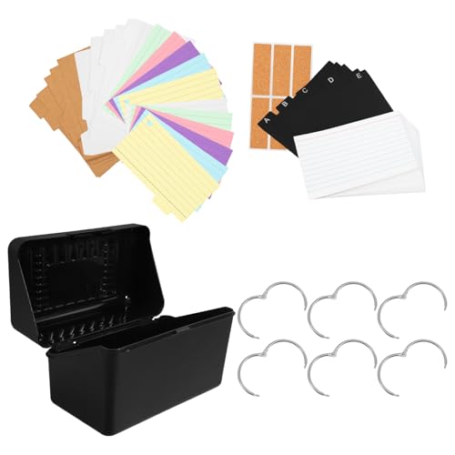 Lurrose 1 Satz Karteikartenhalter-Set platzsparende aufbewahrung kartenaufbewahrung Organizer Schlüsselanhänger Teller Palette Handkette Karten-Organizer-Etui Aufbewahrung von Notizkarten von Lurrose