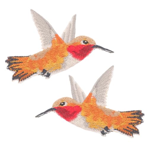 Lurrose 1 Satz Kolibri Patch Zum Aufbügeln Von Kleidung Vogel Nähflicken Transparenter Schmetterlings Patch Stickerei Patches Für Kleidung Kleidung Reparaturmaterialien 2Stk von Lurrose