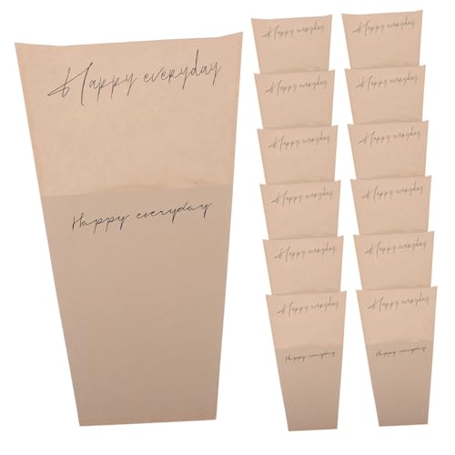 Lurrose 1 Satz Kraftpapier Geschenkpapiertüte Für Blumen Blumenstraußbeutel Blumenstraußverpackungsbeutel Blumenverpackungsbeutel Blumenstraußhüllen Zellophanbeutel Kleine 20 Stück von Lurrose