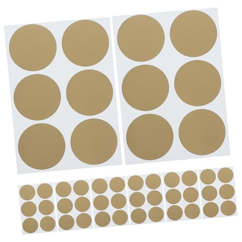 Lurrose 1 Satz Kratzfolienbeschichtete Aufkleber Scratch-off Aufkleber Selbstklebende Sticker Rubbellose Für Spiele Rubbelaufkleber Für Unternehmen Etiketten Abkratzen Papier Golden 60st von Lurrose