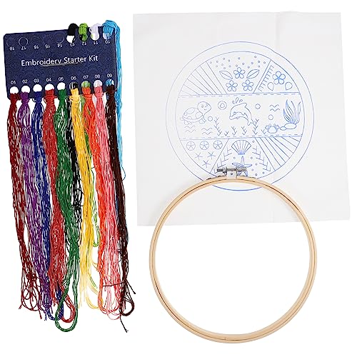 Lurrose 1 Satz Kreuzstich Nähen Bausatz Bausätze Fäden Werkzeuge Stickerei-starter-kits Stickset Zum Üben Handgefertigte Stickpackungen Stickmuster Transfers Zum Aufbügeln Strickzeug Stoff von Lurrose