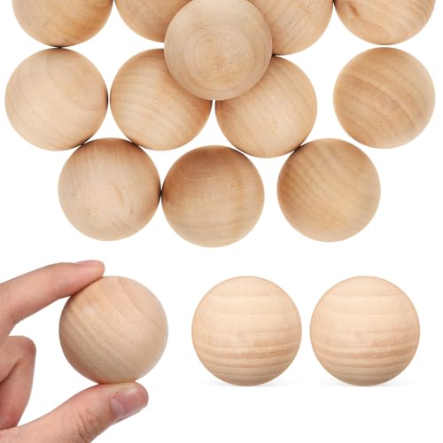 Lurrose 1 Satz Kugel Aus Massivem Holz Bastelkugeln Aus Holz Runde Kugel Holzkugeln Zum Basteln Diy-ball Holzkugeln Ohne Loch Drechselkugeln Aus Holz Unvollendete Holzkugel Khaki Muhe 15st von Lurrose