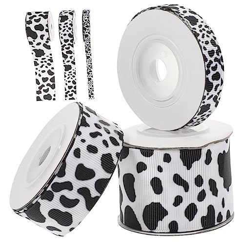 Lurrose 1 Satz Kuh Gurtband Schleife Plüsch Rodeo Dekorationen Ornamente Cowgirl ribbon schienbeinschoner tape Geschenkbandrolle Multifunktionskabelband Dekoratives Geschenkband Polyester von Lurrose