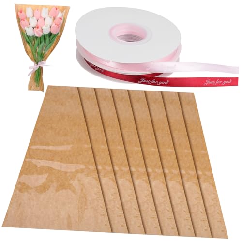 Lurrose 1 Satz Multifunktionale Kraftpapiertüte Geschenkpapier Blumenstraußbeutel Mehrzweck Kraftpapiertüten Blumenverpackungstaschen Zubehör für Blumenriegel Blumentüten aus Kraftpapier von Lurrose