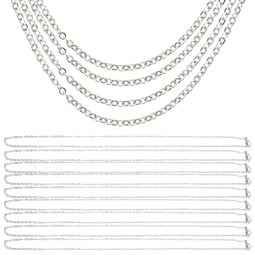 Lurrose 1 Satz O Wortkette Mit Kette Karabinerverschluss Schmuckherstellungsset Halsketten DIY Schmuckkette Goldkette Halskette Ketten Verschlüsse DIY Halskette Zubehör Anhänger 10 Stück von Lurrose