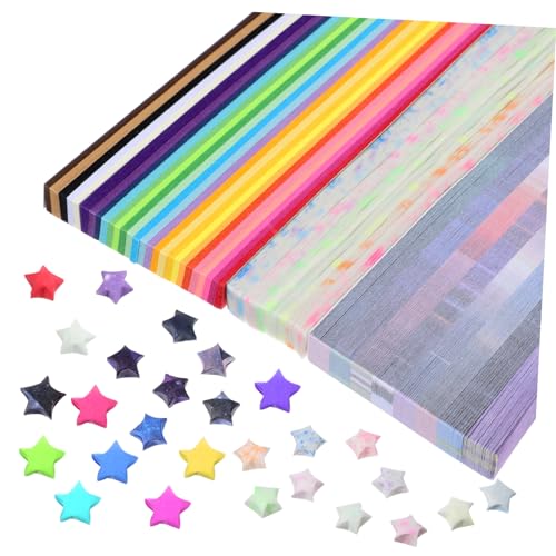 Lurrose 1 Satz Origami-stern Geschenpapier Wickelpapier Origami Papierstreifen Partyzubehör Sterne Aus Papier Sternstreifen Aus Papier Dekorativer Sternstreifen Diy Sternstreifen 1290pcs von Lurrose