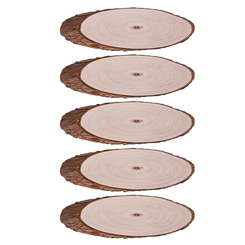 Lurrose 1 Satz Oval Abgeschrägte Holzspäne Rustikale Dekoration Weihnachten Hochzeitslaken Holzbrett Wandverkleidung Pflastern Leer Sperrholz Holzausschnitt Selber Machen Holzscheibe 5st von Lurrose