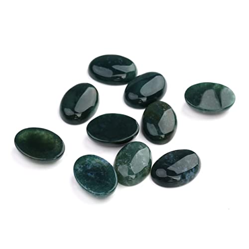 Lurrose 1 Satz Ovale Steincabochons Schmucksteine Gemuse The Craft Zeitsteinzubehör Zum Selbermachen Achat-edelstein-patch Schmuck Zeit Accessoires Cabochons Aus Grünem Stein Green 10st von Lurrose