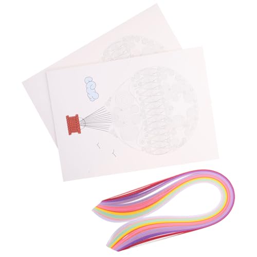 Lurrose 1 Satz Papier Quilling Werkzeugsatz Klebeband Löschstreifen Quiltzubehör Regenbogen Kratzmalerei Notiz Tagebuch Set DIY Kunst Und Bastelset Dekorstempel von Lurrose