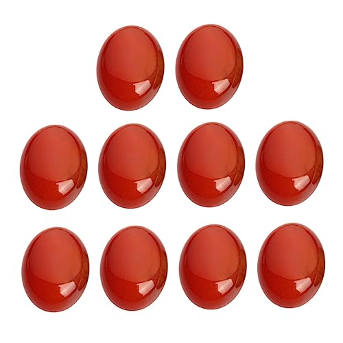 Lurrose 1 Satz Rubinstein-cabochons Schmuckstein-verzierung Rubinstein Schmuckzubehör Zeitsteinzubehör Zum Selbermachen Schmuck Zeit Accessoires Ovale Steincabochons Rot 10st von Lurrose