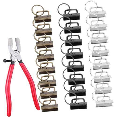 Lurrose 1 Satz Schlüsselring-Endstückclip handhaben metrisches Schraubensortiment Bausätze Schlüsselband-Klemmanhänger bookmarks book marks Schlüsselanhänger-Hardware Bundclips Eisen von Lurrose