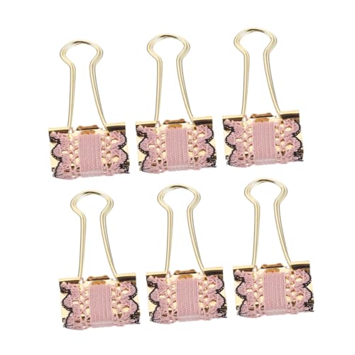 Lurrose 1 Satz Schwalbenschwanzclip Mit Langem Dekorative Mappen Büroklammer Büroklammern Clip Bookmarks Book Marks Buchklammern Dokument Organisieren Clips Metall Rosa 6st von Lurrose