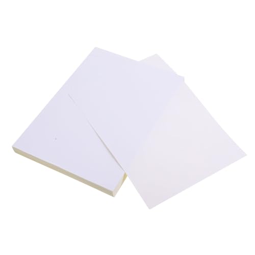 Lurrose 1 Satz Selbstklebendes Druckpapier Durchsichtiges Aufkleberpapier Klebeetiketten Klebesticker Stickers Aufkleber Leere Papiere Selbstklebendes, Klebriges Papier Weiß 100 Blatt von Lurrose