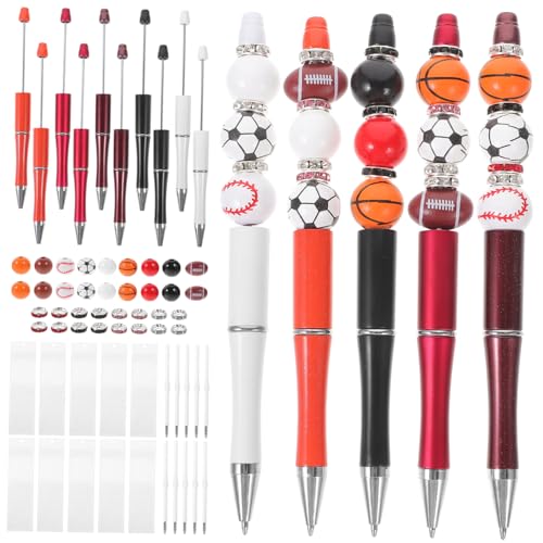 Lurrose 1 Satz Sportperlenstift Büroschreibstift Multifunktions-spaßstifte Stift-kits Perlenstifte Holz Stifte Stiftherstellungsset Kugelschreiber Für Den Haushalt Lustige Stifte Plastik von Lurrose