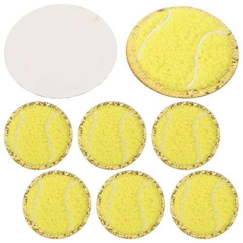 Lurrose 1 Satz Stickereiflecken Ball-patch Dekorations-patch Dekorative Aufnäher Stickerei-applikation Kissen-patch Cartoon-kleidungsflecken Hutflicken Selber Machen Baumwolle Yellow 8st von Lurrose