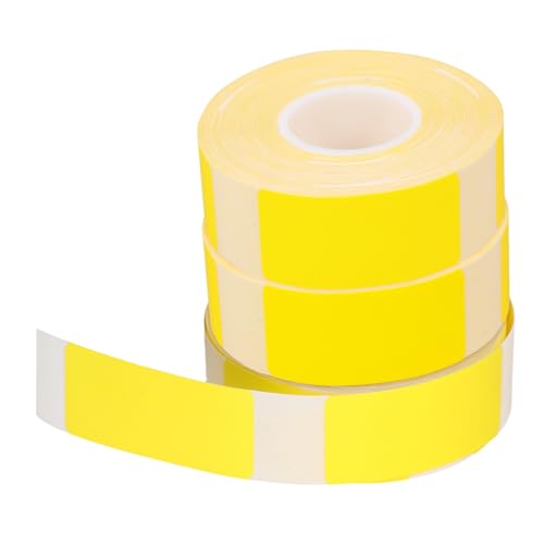 Lurrose 1 Satz Thermoetikettenpapier Etikettenbänder Farbige Runde Aufkleber Punkt Band Thermisches Etikettenpapier Etikettenrolle Thermoaufkleber-etiketten Preisaufkleber Yellow 3 Rollen von Lurrose