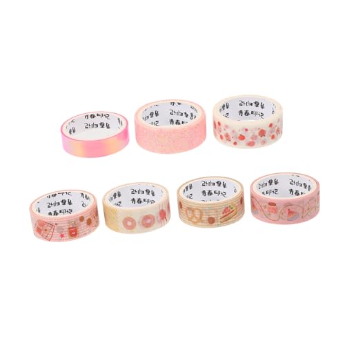 Lurrose 1 Satz Washi-tape Washi Klebeband Diy-dekoration Papierband Geschenkverpackung Dekoratives Band Dekorative Bänder Für Sammelalben Planerband Druckband Japanisches Papier 7 Rollen von Lurrose