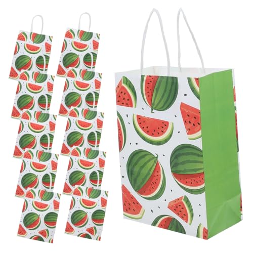 Lurrose 1 Satz Wassermelonentüte Partyzubehör Goody Bags Partytüten Goody Bag Fruchtbonbontüten Papiertüte Wassermelonen Leckerlitüten Poolparty Gastgeschenktüten Neuheitstüte 12 Stück von Lurrose