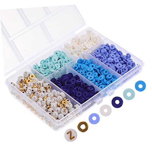 Lurrose 1 Satz Weiches Keramikset Zangen für die Schmuckherstellung Perlen-Kits diy bracelet set diy armbänder set Perlen für Armbänder lustige Dinge für Teenager-Mädchen Polymer-Ton Blue von Lurrose