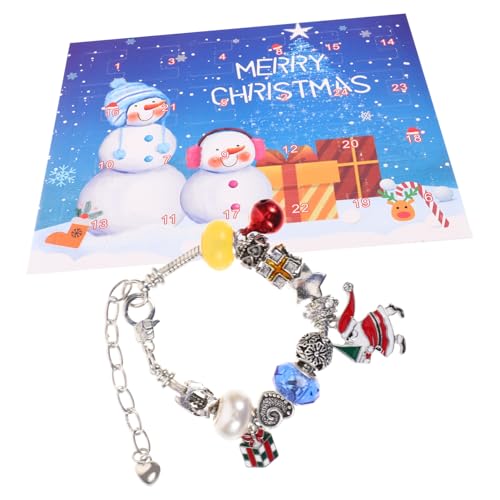 Lurrose 1 Satz Weihnachtsarmband Strass-Buchstaben Mini Armbandherstellung Perlenketten für Damen diy bracelet set diy armbänder set Partygeschenk Schmuck Damen Armband Schmuck Legierung von Lurrose