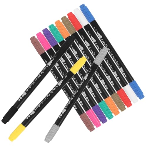 Lurrose 1 Satz doppelseitiger Markierungsstift Whiteboard Kreativ Pinsel Stifte Pinselmarker Planke Kreide Stift für Erwachsene Zeichenstifte Marker-Kit Malstifte für Erwachsene Plastik von Lurrose