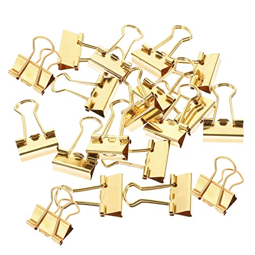 Lurrose 1 Schachtel Elliot-ordner Goldene Binderklammern Goldene Büroklammern Papierbefestigungsklammern Dokument-organizer-clips Tragbare Clips Miniclips Kleine Heftklammern Metall von Lurrose