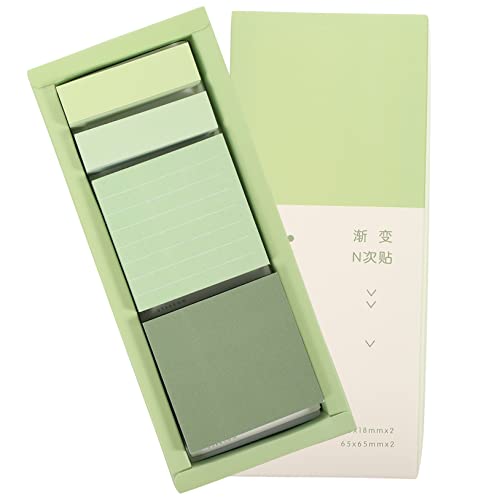 Lurrose 1 Schachtel Haftnotiz Gel Spender Farbige Tabs Registerkarten Linierte Notizen Maskierung Thematisiert Klebestreifen Schreibwaren Gummis Gesendet Journaling Leer Mini Green Papier von Lurrose