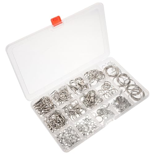 Lurrose 1 Schachtel Hummer Schlüsselanhänger Halskettenverschlüsse Haken Schlüsselbund Spule Schließe schmuck machen jewelry making kit Schmuck Biegeringe Heimwerkerbedarf Legierung Silver von Lurrose