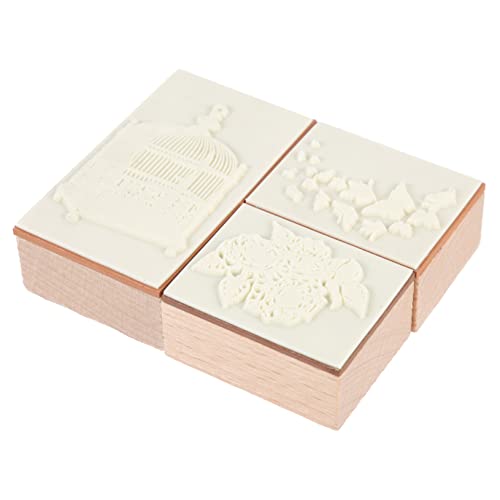 Lurrose 1 Schachtel hölzernes Siegel Brief Gesendet Stempelkissen prägen Post Fondant Bausatz stempel kinderstempel Tagebuch-Sammelalbum-Stempel Holzstempel zum Basteln Radiergummi von Lurrose