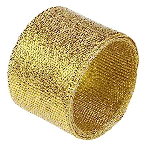 Lurrose 1 Schleife seidenband ribbon bandfeile weihachtsdeko weihnachtadeko königlich Band gold Gegenwärtig Fleck Ring Geschenkband Metallbänder für Bastelzwecke Glitzerband Golden von Lurrose