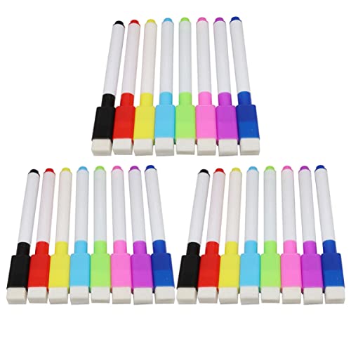 Lurrose 1 Set 24 Stück Magnetischer Markierungsstift Löschbare Stifte Marker Löschbarer Markierungsstift Farbmarkierung Whiteboard Magnetischer Markierungsstift Bürobedarf von Lurrose