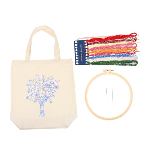 Lurrose 1 Set Bestickte Canvastasche Stickständer Stickrahmen Ständer Taschen Schulranzen Stickhalter Handtaschen Kits Geldbörsen Stickset Für Anfänger Stickrahmenständer von Lurrose