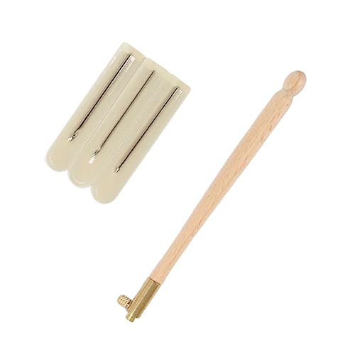 Lurrose 1 Set DIY Sticknadel Zubehör Set Für Punch Needle Kunsthandwerk Anti Rutsch Griff Stanzwerkzeug Mit Drei Nadeln Für Einsteiger Und Hobbyhandwerker von Lurrose