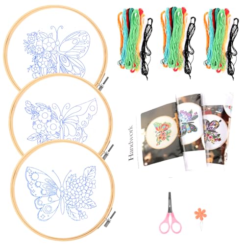 Lurrose 1 Set Seide Handgemachte Bequem Stickerei Kits Stickerei Kit Stickerei Floss Kit von Lurrose