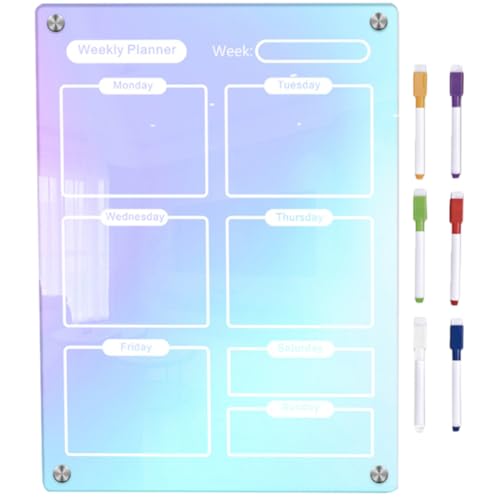 Lurrose 1 Set To Do Liste Kühlschranktafel Tafeln Organizer Stift Marker Schoß Zum Aufhängen Trocken Abwischbare Tafel Radiergummi Magnetischer Kühlschrankkalender Magnettafel von Lurrose