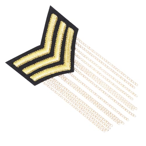 Lurrose 1 Stk Schulterklappen fringe quasten Shoulder badge epauletten Kostümzubehör Krawattennadel Blazer Kostüm-Schulter-Abzeichen strapazierfähige Schulterklappe Stoffstickerei Golden von Lurrose