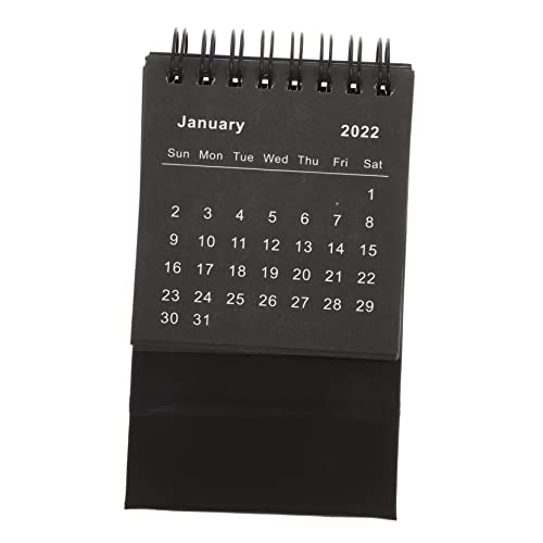 Lurrose 1 Stück 2022 2022 Tischkalender Tischkalender 2022 2022 Kalender Desktop Verzierung Home Office Schule Sidekick Notizblock Bürokalender Mini Kalender 2024 Zeitplan Schwarzes von Lurrose