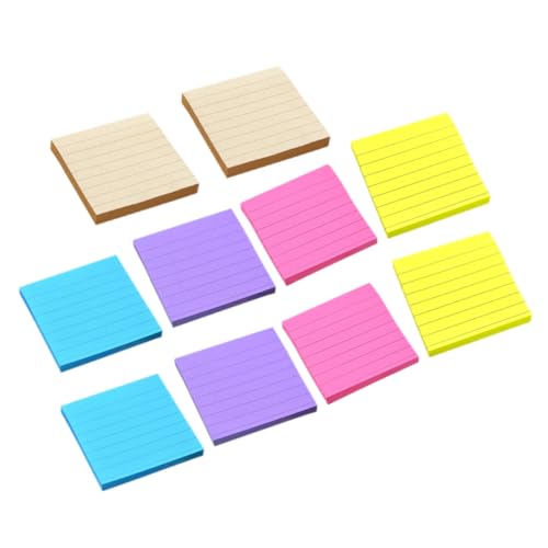 Lurrose Strukturierte Haftnotizen Im 10er Set Selbstklebende Memo Pads Leuchtenden Farben Für Den Täglichen Gebrauch Ideal Für Schüler Und Büroarbeiten von Lurrose