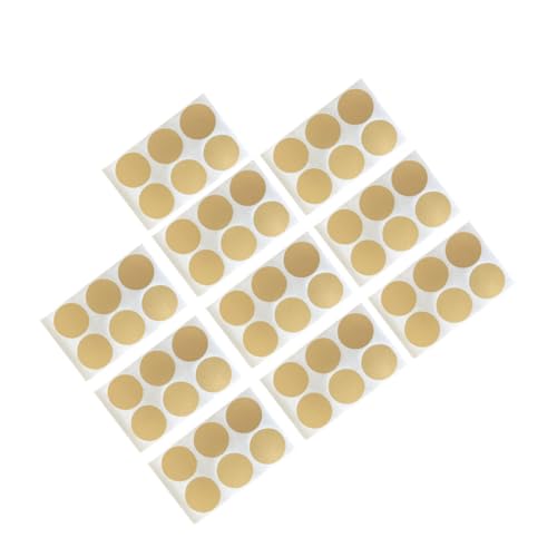 Lurrose 10 Blätter Kratzaufkleber Klebeetiketten für Briefumschläge farbige Aufkleber Etiketten für rubbellose rubbelkarte zocken Etiketten abkratzen Papier Golden von Lurrose