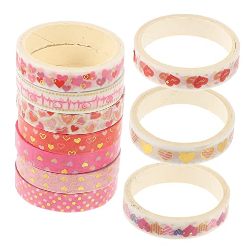 Lurrose 10 Rollen Heißpräge-Washi-Tape Klebeband für Haustiere Buchstabenaufkleber the washi tape bulletjournaling aufkleber weihnachten sticker weihnachten selbstklebende DIY-Klebebänder von Lurrose