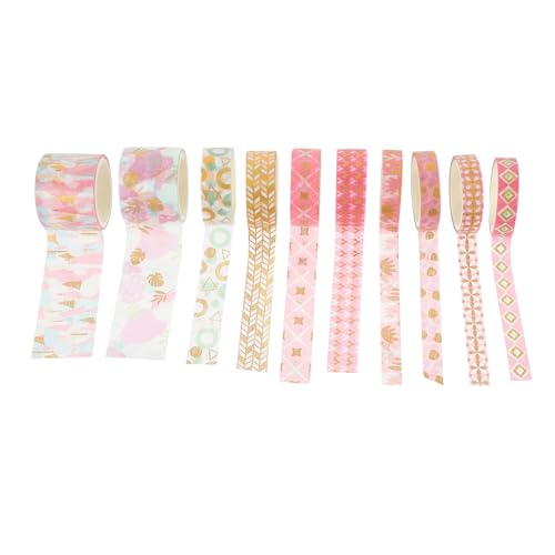 Lurrose 10 Rollen Washi Tape Scrapbook Klebebänder Klebeband Nachfüllungen Washy Tape Folien Packband Transparentes Doppelseitiges Klebeband Mit Punkten Blumenband Scrapbook von Lurrose