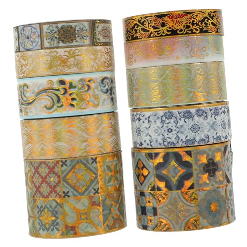 Lurrose 10 Rollen Washi-Tape personalised personalisierbare papierklebebänder selber machen ästhetisches dekoratives Klebeband Washi DIY Bastelband dekorative Papierbänder von Lurrose