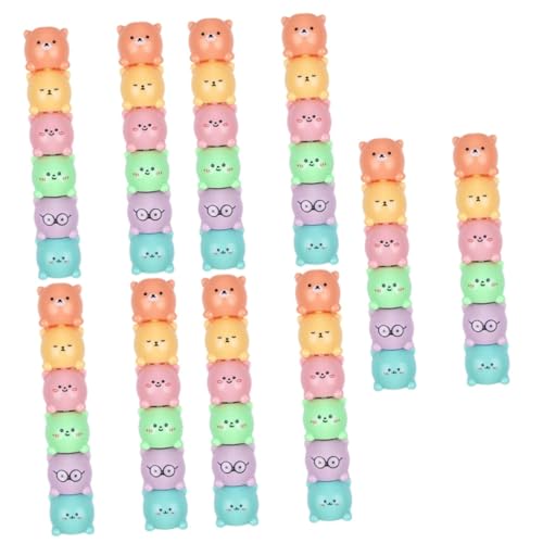 Lurrose 10 Sätze Bear Textmarker Highlighter-pinsel Stapelbare Mini-textmarker Praktischer Buchmarker Schulsammelalbum-marker Bunte Stifte Schulmarkierungsstift Plastik von Lurrose