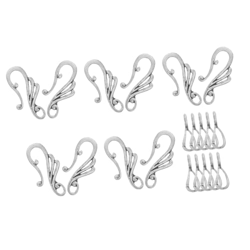 Lurrose 10 Sätze Musiknotenohrringe Ohrhaken S Knebelverschlüsse Kits Zur Schmuckherstellung Kit Zur Schmuckherstellung Multi-halskettenverschluss Schmuck Draht Reifen Zinklegierung Silver von Lurrose