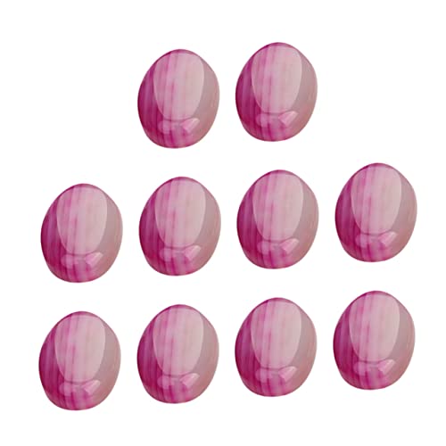 Lurrose 10 Stk Ovale Steincabochons Bunter Schmuck Edelsteine ​​zum Basteln Cabochons Zur Schmuckherstellung Perlen Zum Basteln Achat-edelstein-patch Zeitsteinzubehör Zum Selbermachen Rosy von Lurrose