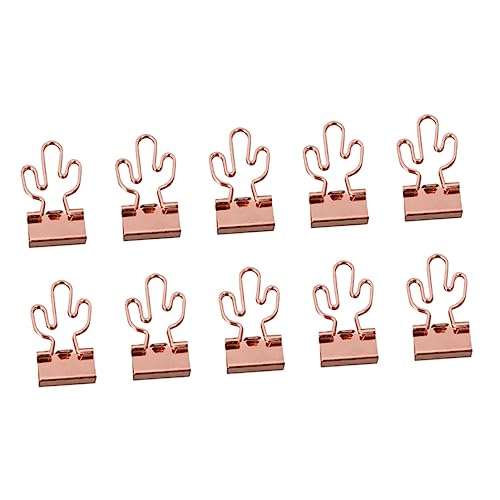 Lurrose 10 Stk Speicherordner beachten Clips für Dokumentenmappen Mini-Ordner clipboard büroartikel Ordnen klemmbausteine Dateiorganisation von Clips Büroklammer Rostfreier Stahl Rose Gold von Lurrose