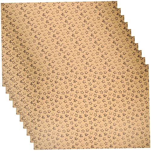 Lurrose 10 Stück Blätter Kraft-geschenkpapier Sterne-geschenkpapier Geschenkverpackungspapier Geburtstag Verpackungspapier Recyceltes Verpackungspapier Packpapiere Aus Kraft Kraftpapier von Lurrose