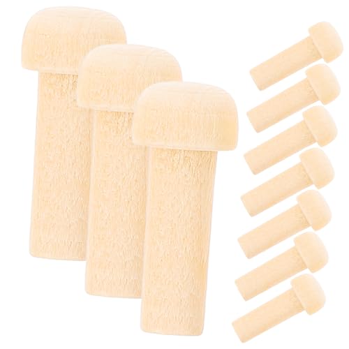 Lurrose 10 Stück Stick Möbel DIY Spielzeugmöbel Holzhandwerk Wandaufhänger Bastelzubehör Hutbügel Holzklammern Puppenstift Holzklammer Holzzubehör Holzhaken von Lurrose